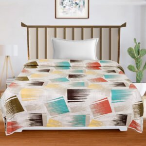 Cotton Dohar Lightweight Reversible For Single Blanket, Duvet (Multi)