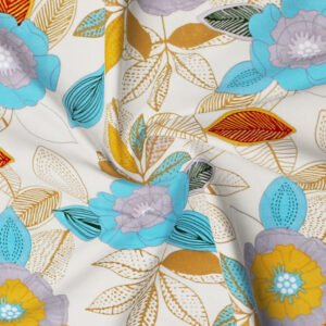 RD TREND Presents Elastic Fitted Queen Size Double Bed Sheet With 2 Pillow Covers (Cream)