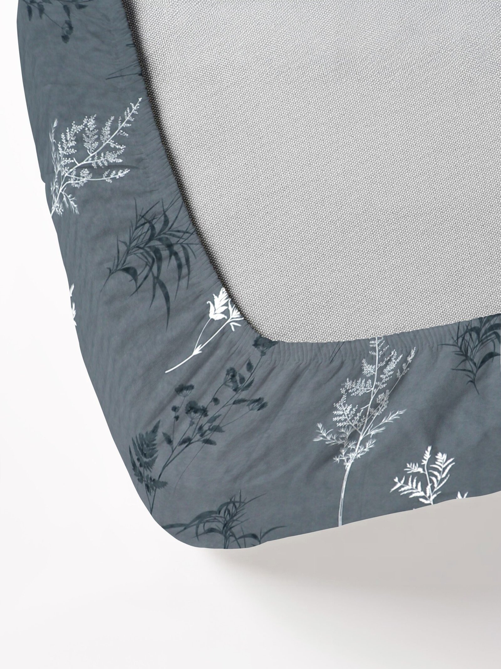 RD TREND Presents Elastic Fitted Queen Size Double Bed Sheet With 2 Pillow Covers (Grey)