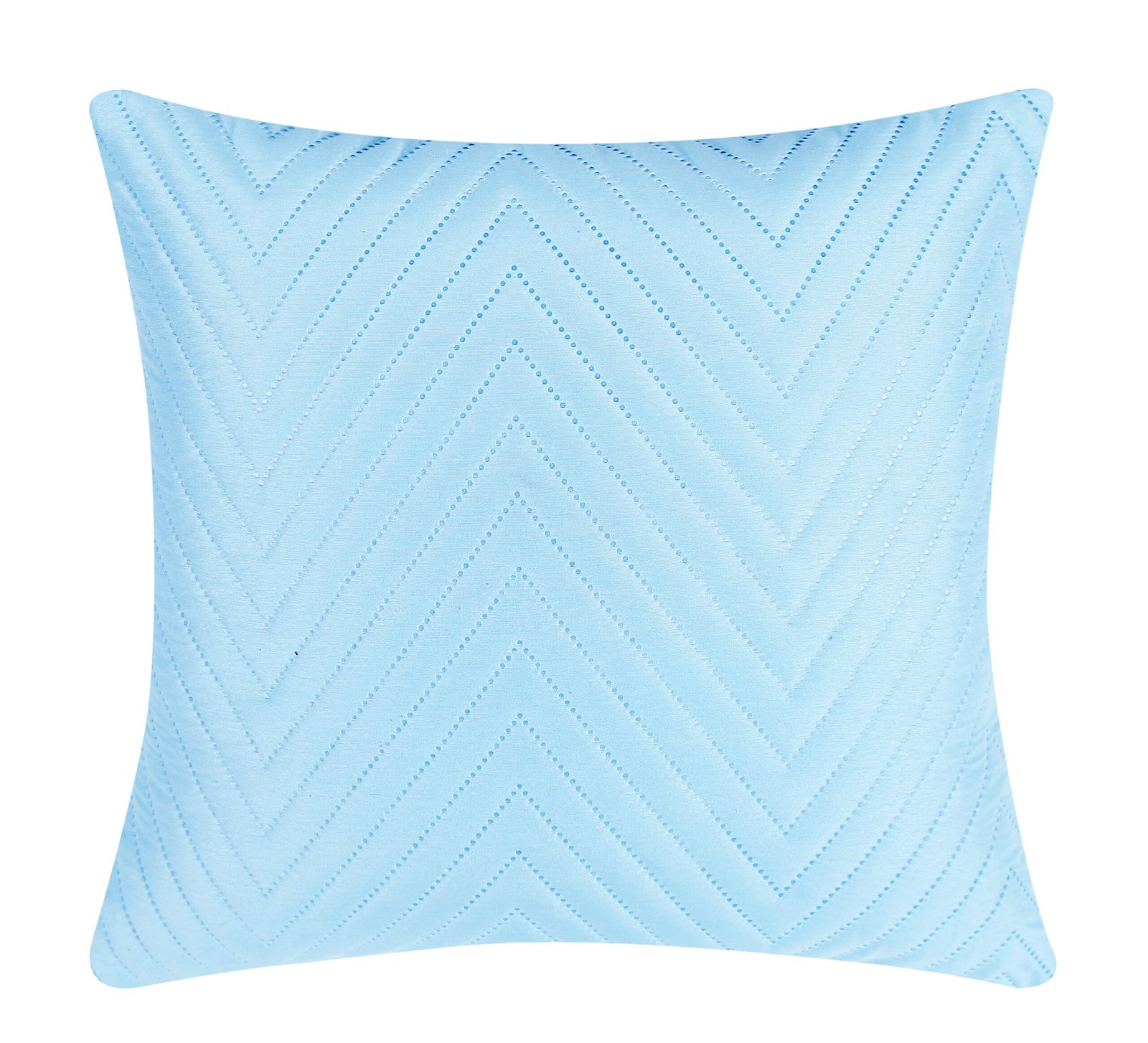 RD TREND UltraSonic Microfiber Cushion Covers,16 x 16 inches, Set of 5, 250 TC, Back Zipper (Sky Blue)