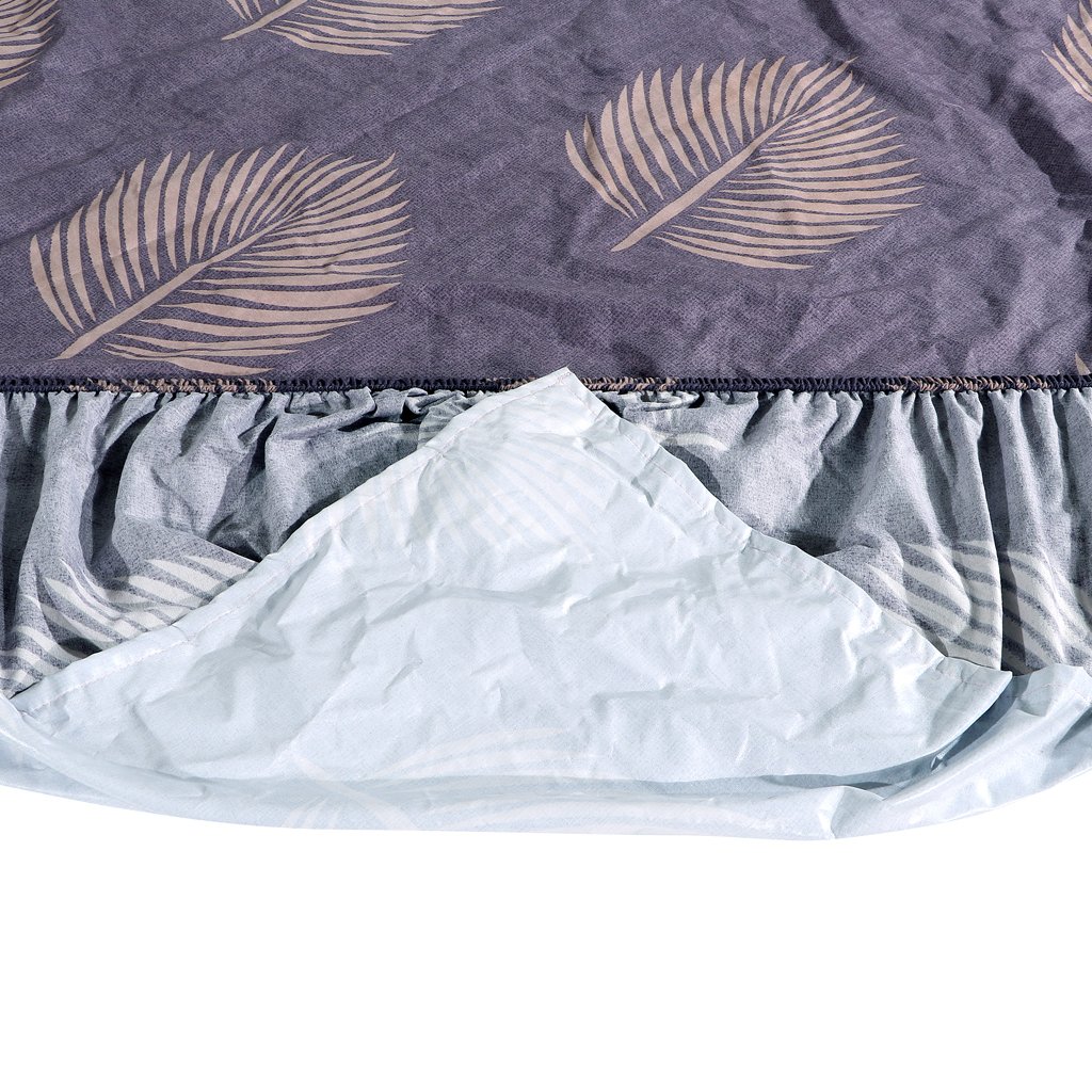 RD TREND Waterproof Elastic Fitted Bedsheet, King Size 72x78x8 Inch, with 2 Waterproof Pillow Covers 18x28 Inch, Washable, Wrinkle Resistant Grey Tree