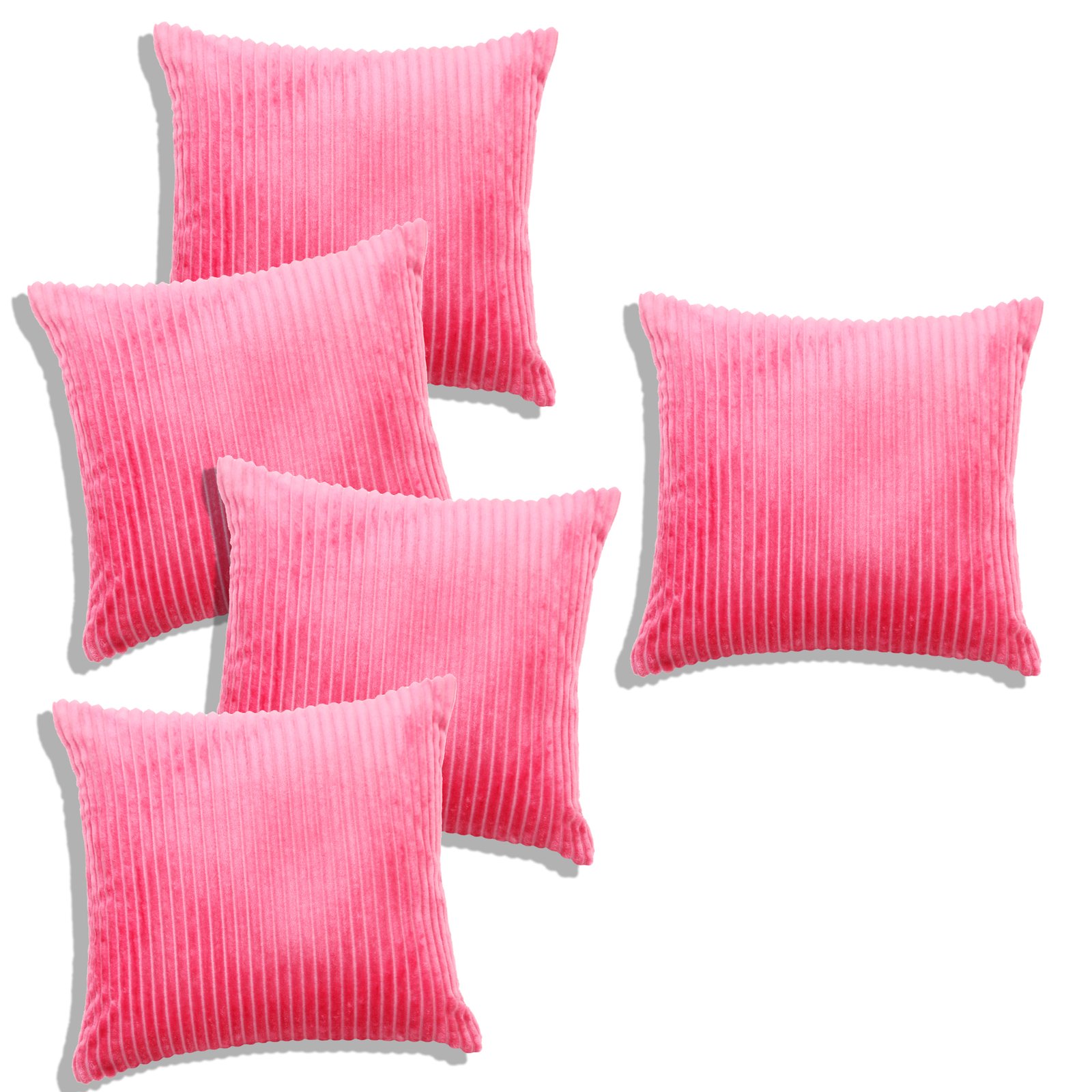 RD TREND Ultra Soft Cushion Covers 16 x 16 inches, Set of 5 (Salmon)