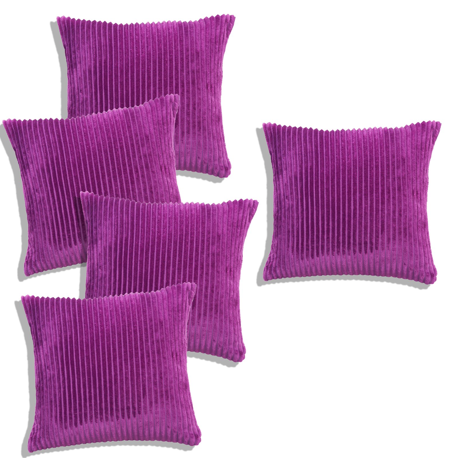 RD TREND Ultra Soft Cushion Covers 16 x 16 inches, Set of 5 (Pink)