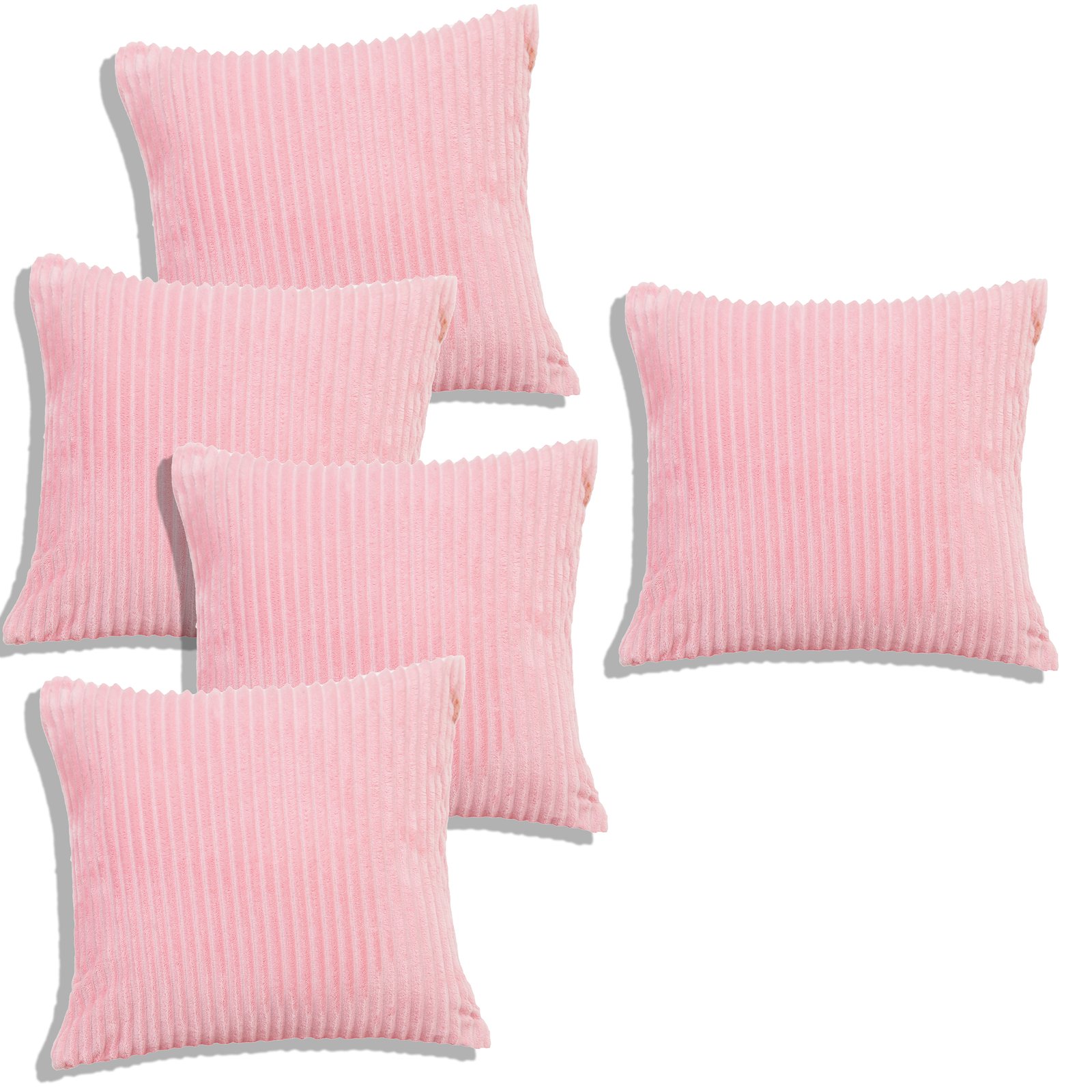 RD TREND Ultra Soft Cushion Covers 16 x 16 inches, Set of 5 (Peach)
