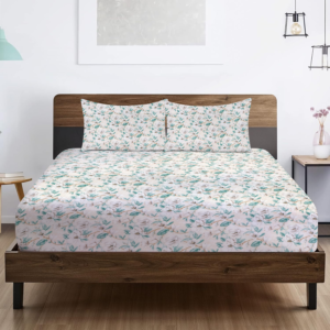 RD TREND® 360° Fitted Bedsheets Double Size 78x60x8 Inch, Elastic Bedsheets for Queen Size Bed with 2 Pillow Covers-18x28 Inch (Brown)