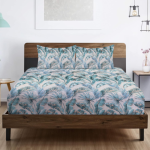 RD TREND® 360° Fitted Bedsheets Double Size 78x60x8 Inch, Elastic Bedsheets for Queen Size Bed with 2 Pillow Covers-18x28 Inch (Tree-Brown)